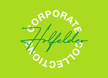 Rückblick Holfelder Projekte 2021 - Bannernild mit Kreis-Logo Holfelder Corporate Collections